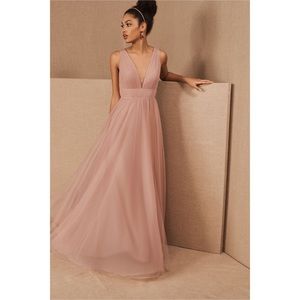 BHLDN Jenny Yoo Collection for Anthropologie Sarita Dress, Pink, Size 10